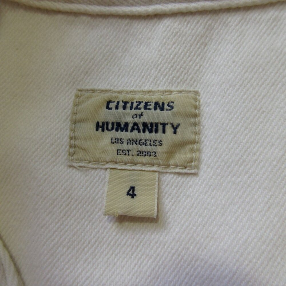 NWT Citizens of Humanity Miki in White Willow Denim Jean Wide Leg Jumpsuit 4 - Picture 9 of 11
